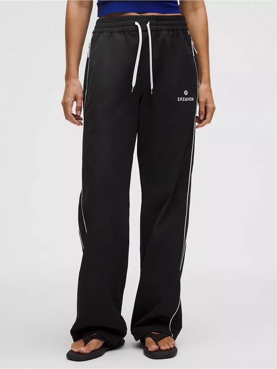 lululemon athletica Pants - lululemon athletica Black Track Joggers with White Trim